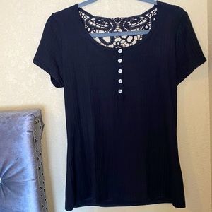 Black Shirt with open back designs